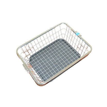 5853 Dish Drainer Rack  With Drip Tray Stainless Steel Dish Drainer Rack With Drip Tray Utensil Drying Stand For Kitchen Plate Rack Bartan Basket For Kitchen Utensilsdish Drying Rack With Drainerbartan Basketplate Stand ( 57 X 45 X 19 Cm) - Zidbik