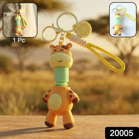 Cute Giraffe Cartoon Keychain (1 Pc) - Zidbik