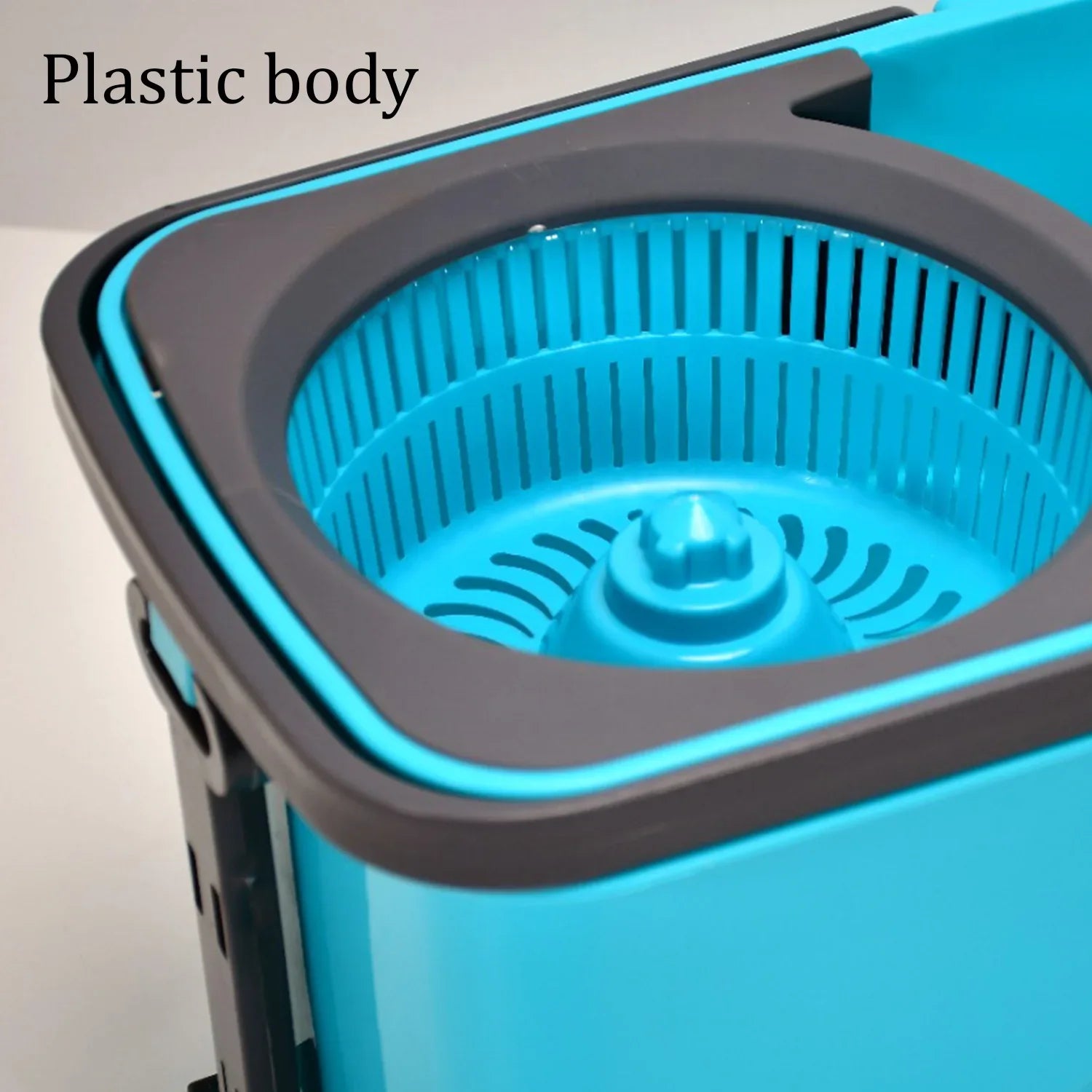 4028 Quick Spin Mop Plastic Spin Bucket Floor Cleaning Easy Wheels Big Bucket Floor Cleaning Mop With Bucket - Zidbik