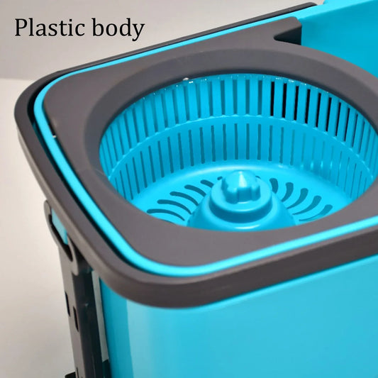 4028 Quick Spin Mop Plastic Spin Bucket Floor Cleaning Easy Wheels Big Bucket Floor Cleaning Mop With Bucket - Zidbik