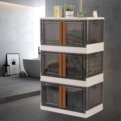Plastic Folding Wardrobe Storage Organizer (3 Layer 1 Pc) - Zidbik