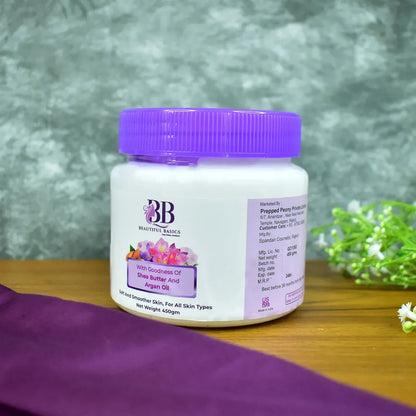 Beautiful Basics Shea Butter Argan Oil Body Cream 450g - Zidbik