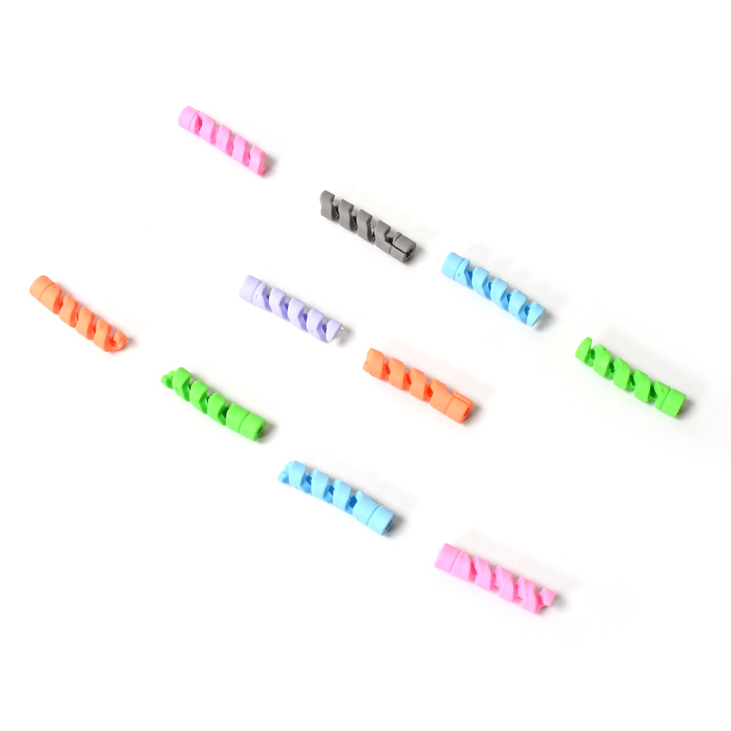 12722 Spiral Charger Cable Protector Data Cable Saver Charging Cords Protective For All Universal Earphone  Cable Cover (Pack Of 10) - Zidbik