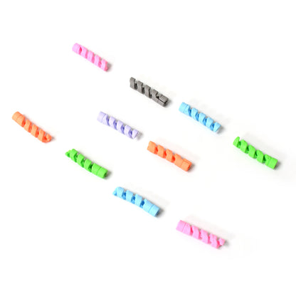 12722 Spiral Charger Cable Protector Data Cable Saver Charging Cords Protective For All Universal Earphone  Cable Cover (Pack Of 10) - Zidbik