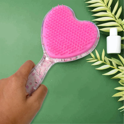 Heart Shape Hair Brush Massage Shower Comb (1 Pc) - Zidbik