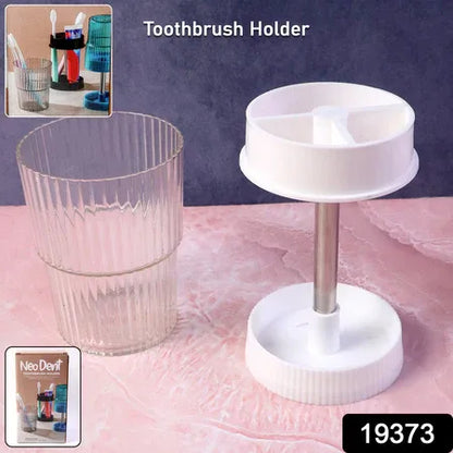 Rotating Bathroom Toothbrush Holder Stand (1 Pc) - Zidbik