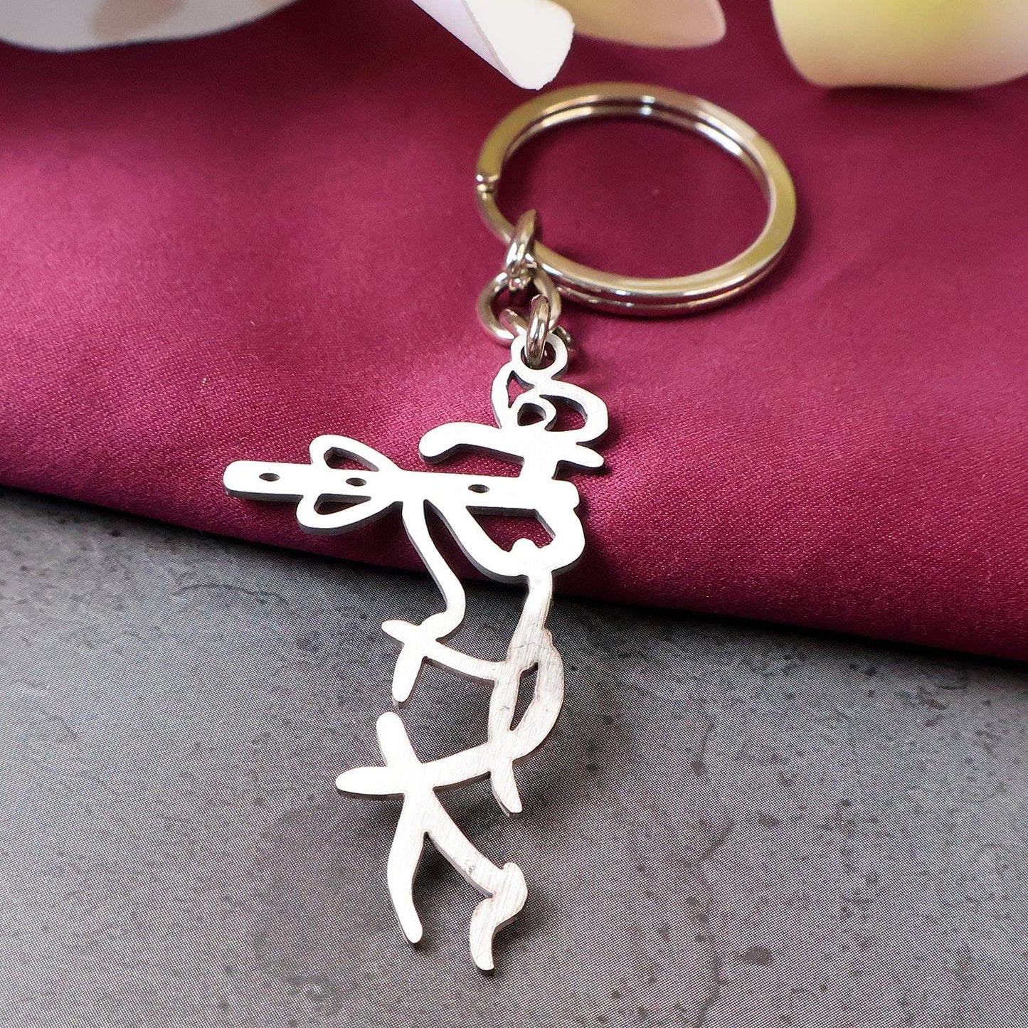 Divine Krishna Flute Design Metal Keychain (1 Pc) - Zidbik