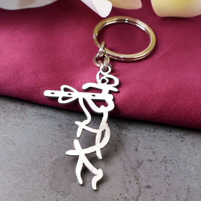 Divine Krishna Flute Design Metal Keychain (1 Pc) - Zidbik