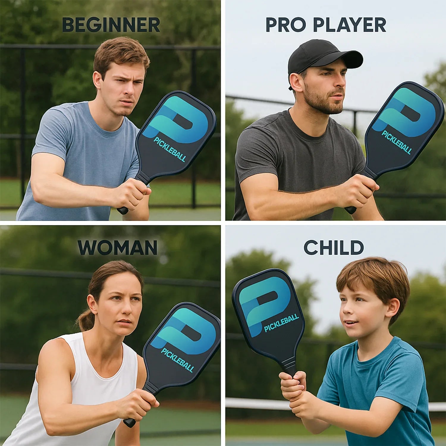 Konex Professional Fiberglass Pickleball Paddle With Cushion Grip Handle - Zidbik