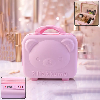 3-digit Number Lock Kids Bear-shaped Hard Shell Storage Carry Case With Handle - Zidbik