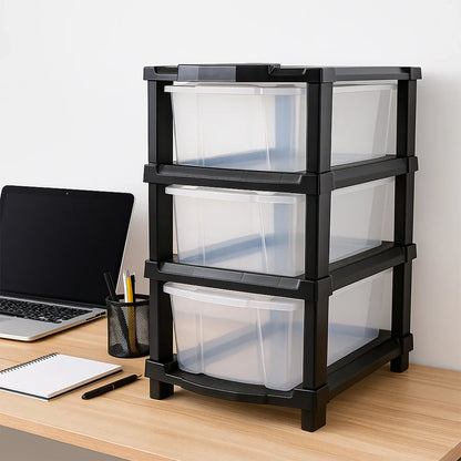 3-layer Classic Transparent Drawer Storage Organizer - Zidbik