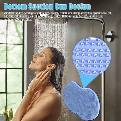 9310 Silicone Bath Massage Cushion With Suction Cup Shower Foot Scubber Brush Foot Bath Mat Scrubber Anti-slip Exfoliating Dead Skin Massage Pad Lazy Wash Feet Bathroom Mat - Zidbik