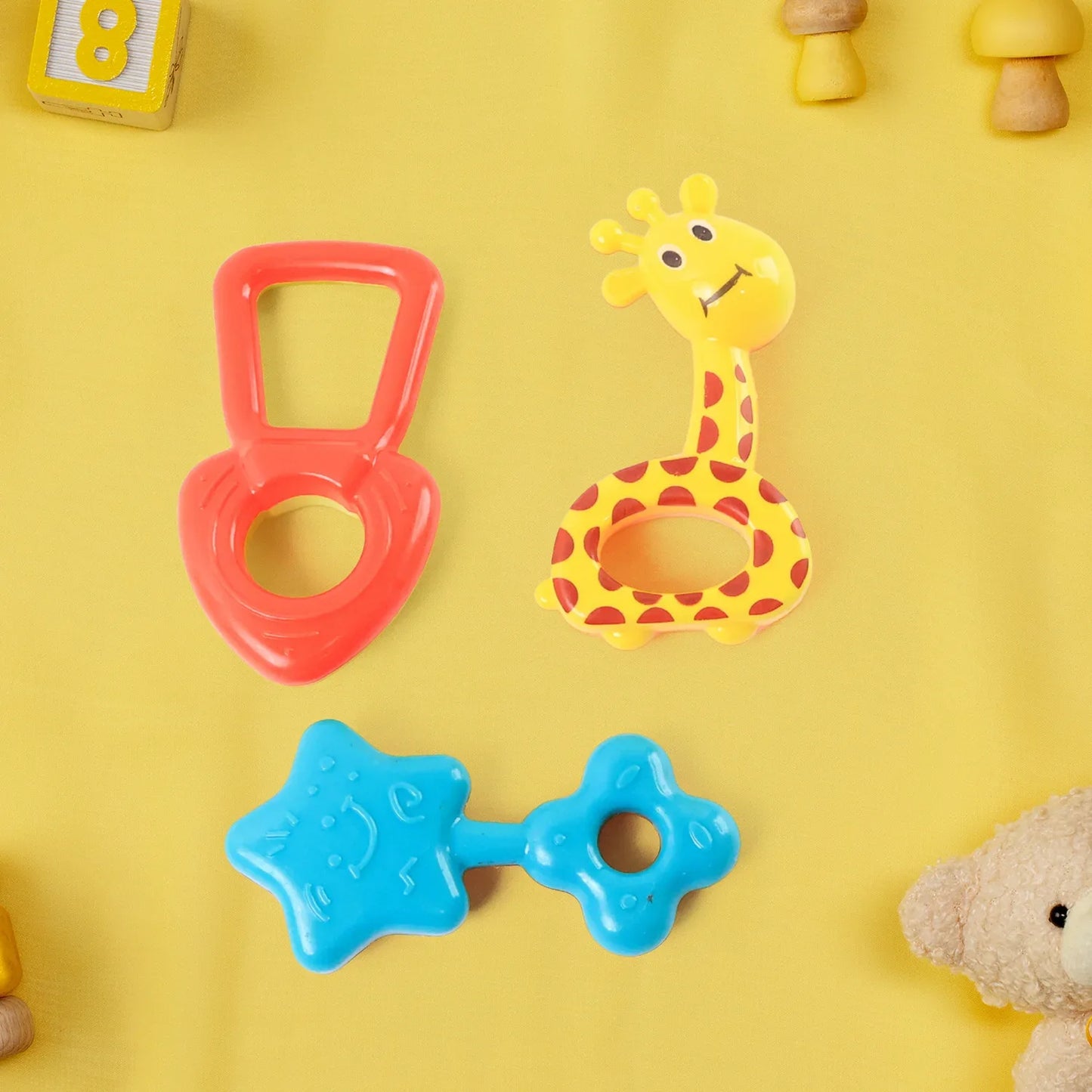 Plastic Baby Rattle Toys 5 Pcs Set - Zidbik