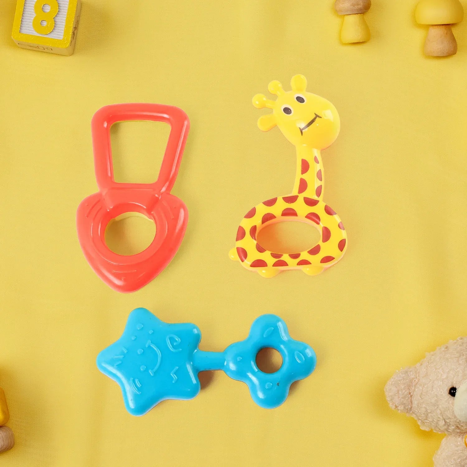 Plastic Baby Rattle Toys 5 Pcs Set - Zidbik