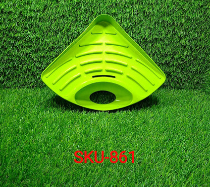 0861 Sink Strainer Basket Corner Kitchen Triangular Multi Functional Drain Shelf - Zidbik