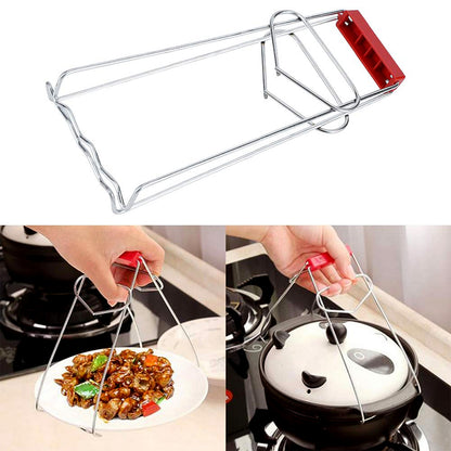 Heavy-duty Stainless Steel Kitchen Dish Plate Bowl Vessel Gripper Tong (1 Pc) - Zidbik