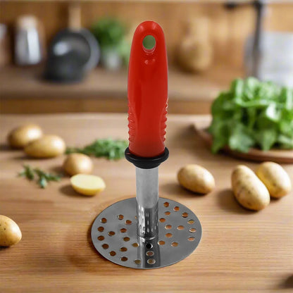 High Grade Stainless Steel Potato Masher Paubhaji Pav Bhaji Masher With Plastic Handle (1 Pc) - Zidbik