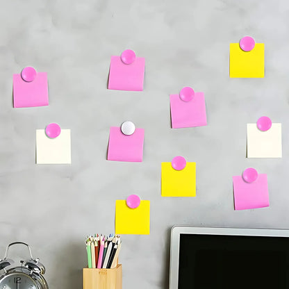 Pink Board Magnets Circular Plastic Buttons (1 Pc) - Zidbik