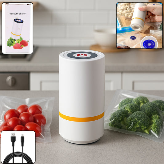 Portable Usb Rechargeable Vacuum Sealer Machine (1 Pc) - Zidbik