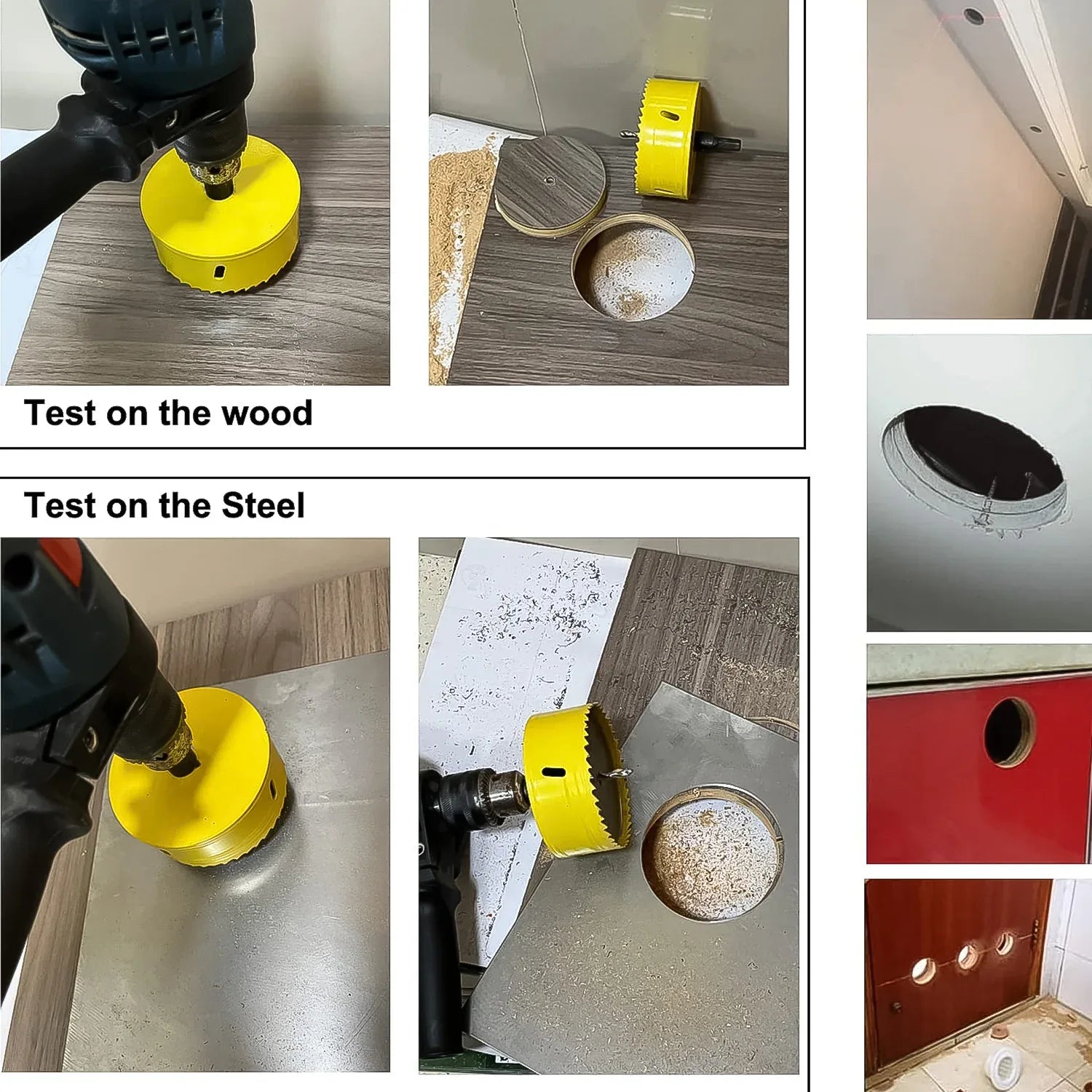 Door Lock Installation (22mmx150mm) Hole Saw Kit (1 Set) - Zidbik