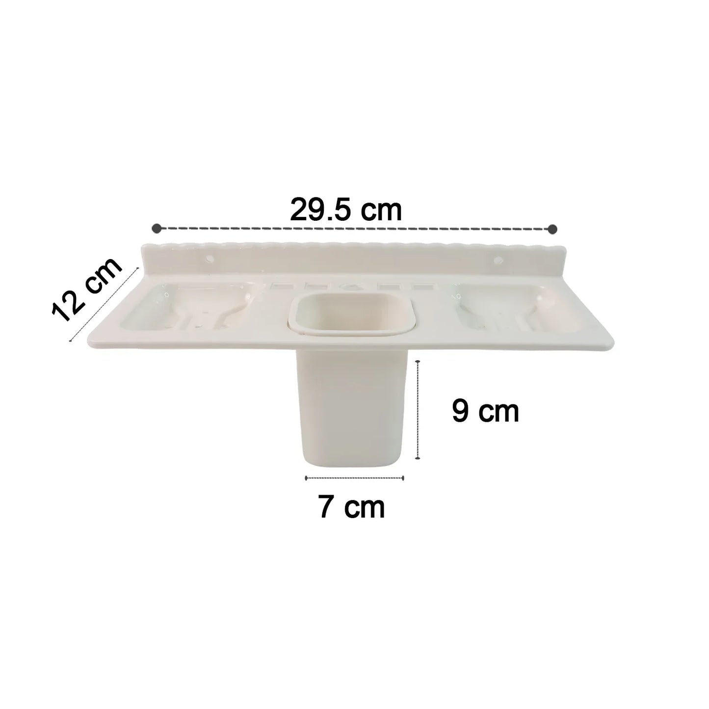 4 In 1 Wall-mounted Bathroom Organizer - (1 Pc) - Zidbik