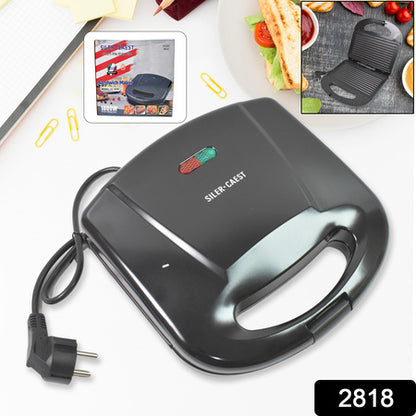 2818 Sandwich Maker Makes Sandwich Non-stick Plates Easy To Use With Indicator Lights - Zidbik