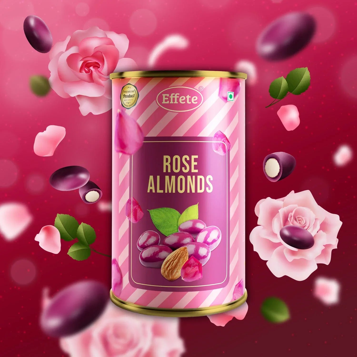 Effete Rose Almonds Chocolate - Zidbik