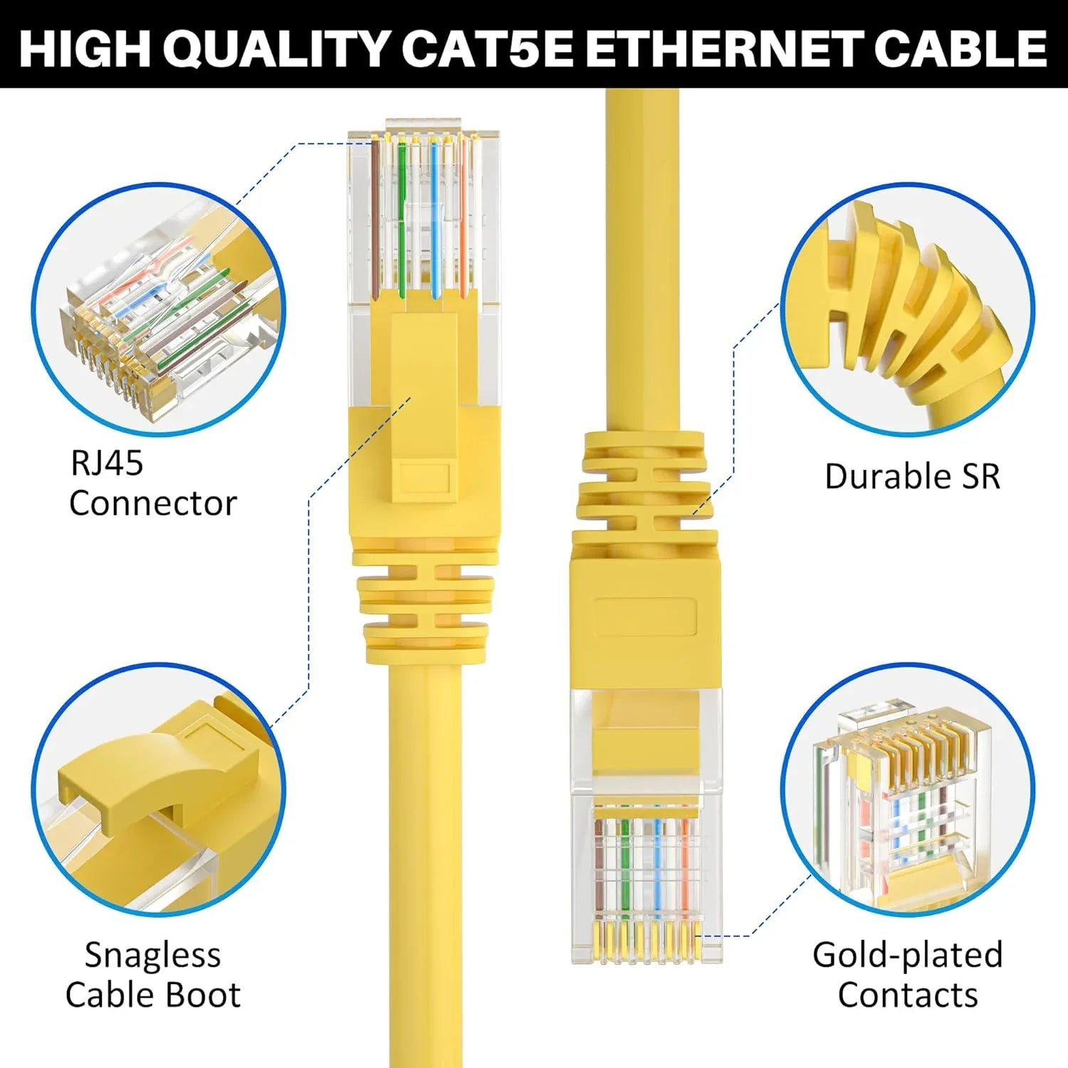 High-speed Cat 5e Ethernet Lan Network Cable (3 Meter) - Zidbik