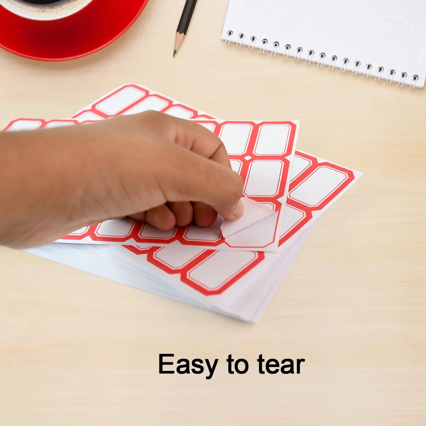 Multipurpose Writable Blank Label Sticker Sheets (50 Sheet) - Zidbik