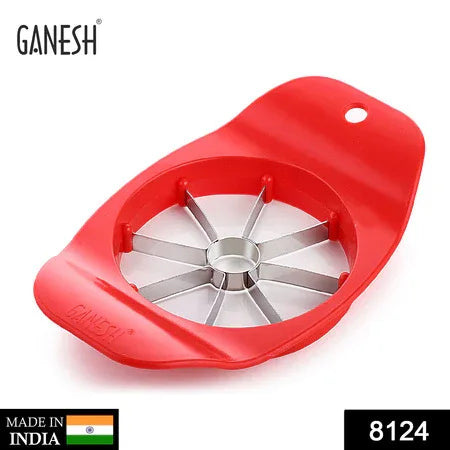 8124 Ganesh Plastic Stainless Steel Apple Cutter (Colors May Vary) - Zidbik