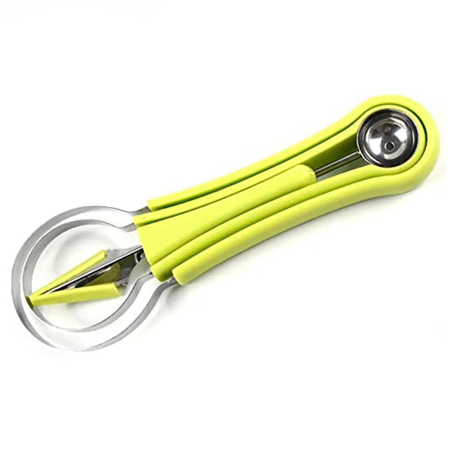 2606 4 In 1 Stainless Steel Melon Baller Seed Remover Sorbet Dessert Ball Spoon Fruit Digging Spoon Double Sided Fruit Scooper Watermelon Baller Scoop - Zidbik