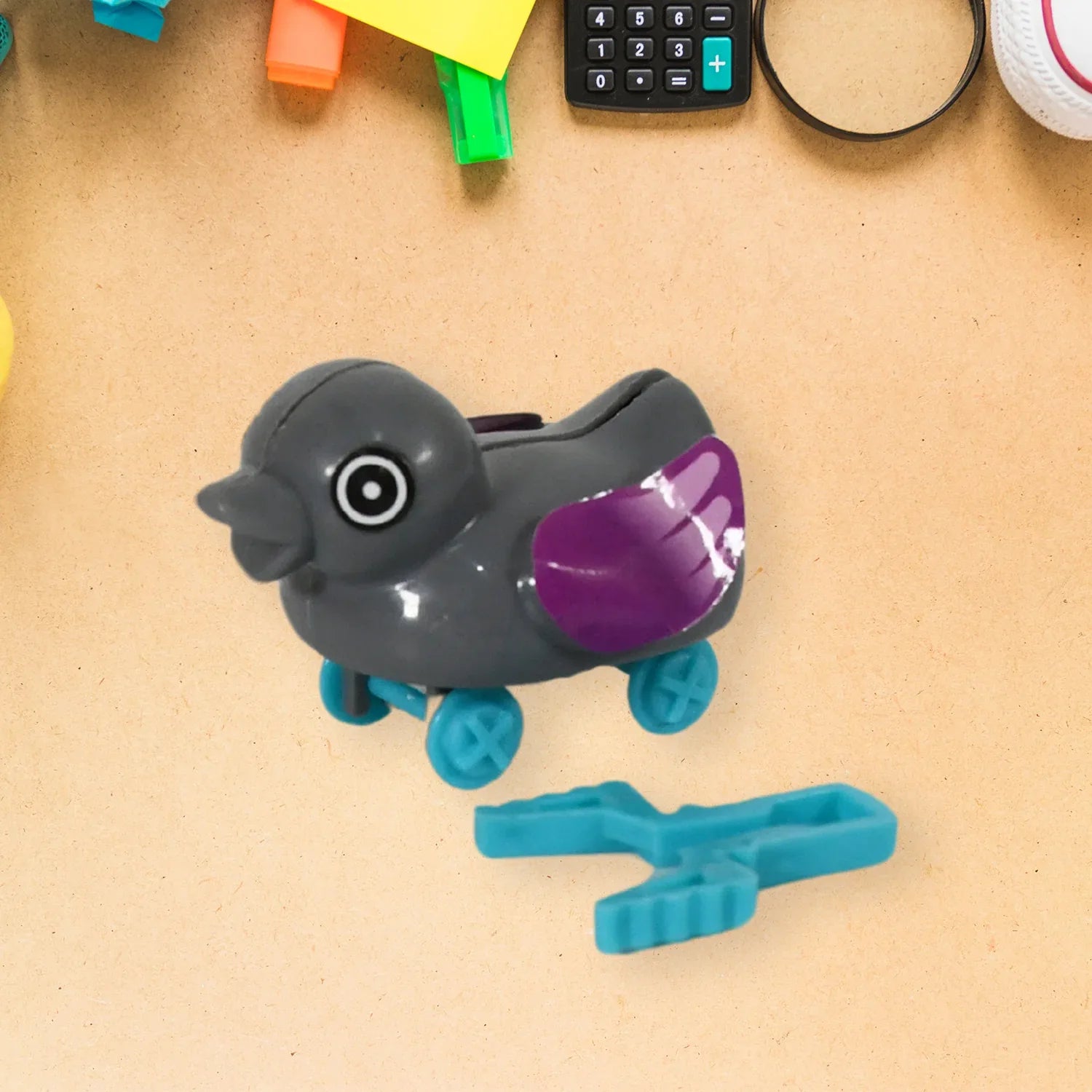 Small Push Back Duck Toy Ejectable Spring Tail Duck Small Diy Duck Toy - Zidbik