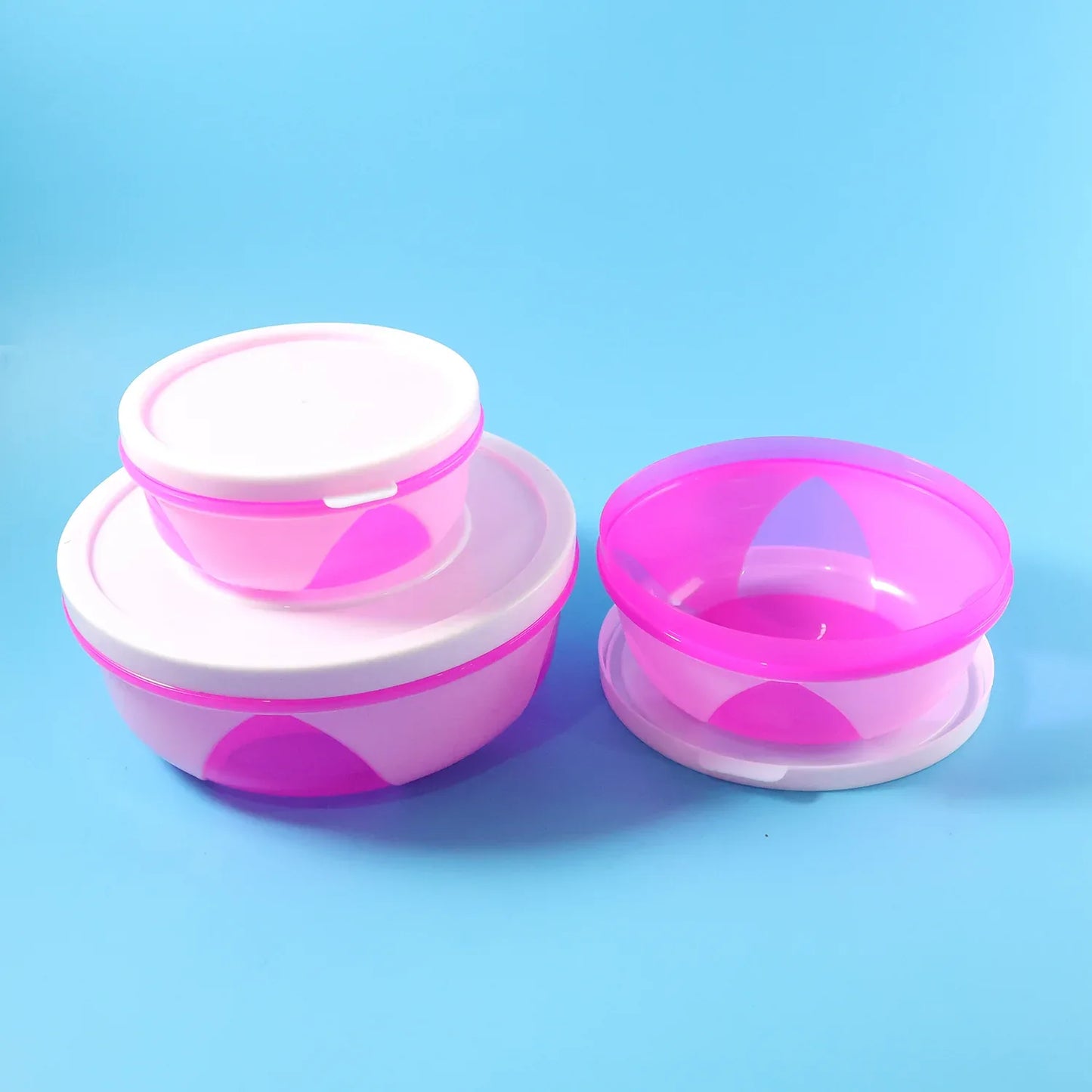 Apple Set Of 3 Plastic Storage Containers (1 Pc) - Zidbik