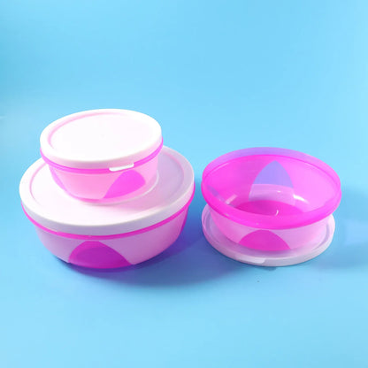 Apple Set Of 3 Plastic Storage Containers (1 Pc) - Zidbik
