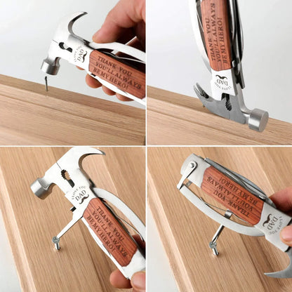 9379 Fathers Day Gifts Dad Birthday Gifts For Dad From Daughter Son All In One Tools Hammer Multitool Opener Screwdriver Cool Gadget Christmas Gifts Stocking Stuffer For Men Outdoor Camping - Zidbik