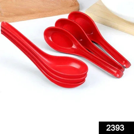 2393 Microwave Safe Unbreakable Colorful Soupdessert Spoons Food Grade Set Of 6 Pcs - Zidbik