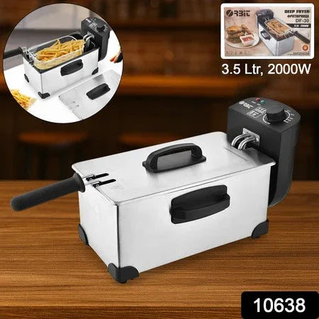 Orbit Heavy Duty 2000w Deep Fryer With 3.5 Litre Oil Capacity - Zidbik