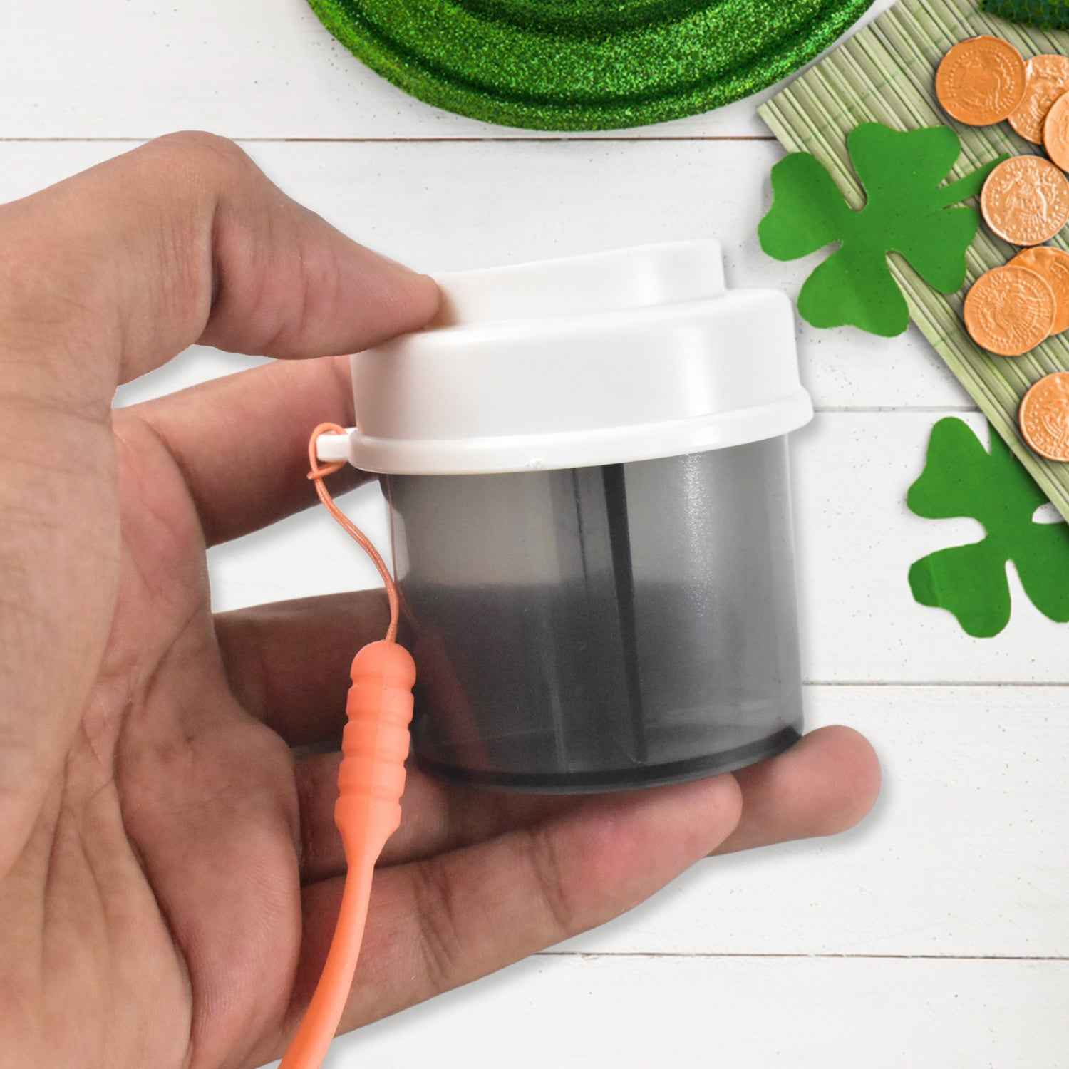 Plastic 4 Section Pill Box Organizer (1 Pc  Mix Color)