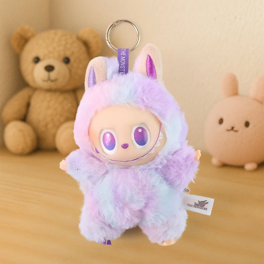 Light Purple Plush Toy Cartoon Keychain With Hook Colorful Light Purple (1 Pc) - Zidbik