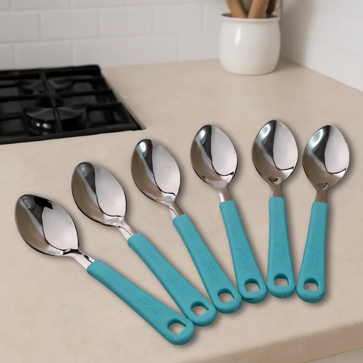 Supermom Stainless Steel Tea Spoon (6 Pc Set) - Zidbik