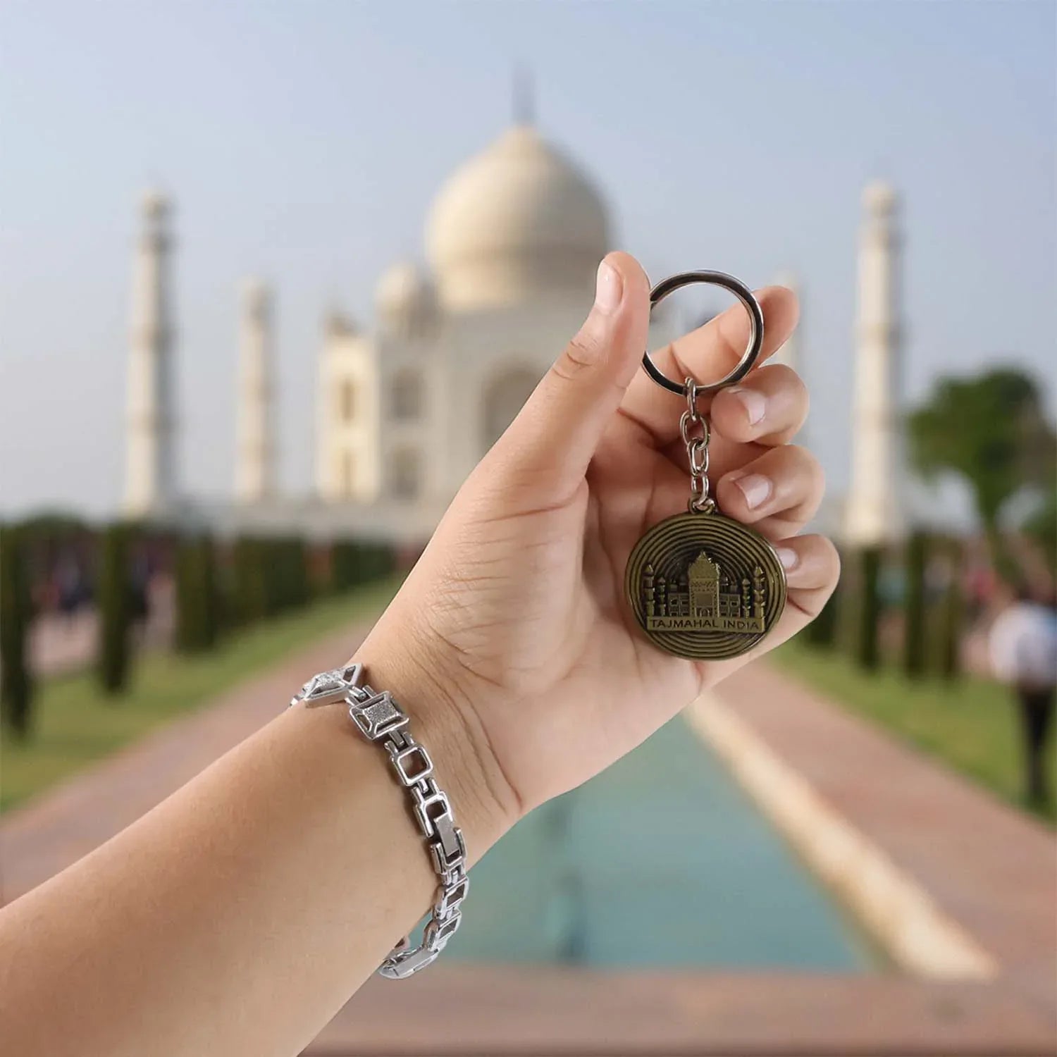 Premium Taj Mahal India Souvenir Keychain (1 Pc) - Zidbik