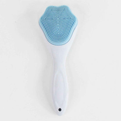 Silicone Face Scrubber Exfoliating Brush Manual Handheld Facial Cleansing Brush (1 Pc)