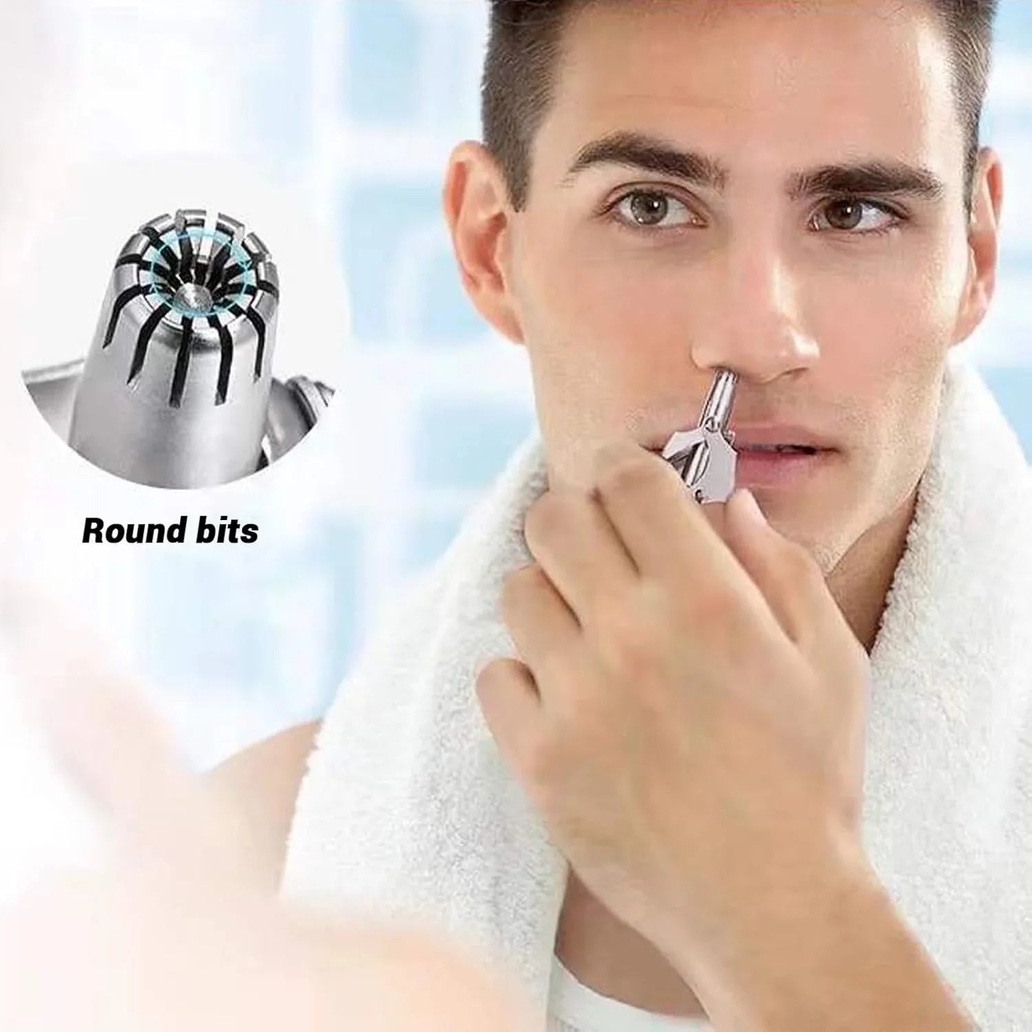 Stainless Steel Painless Nose Hair Remover (1 Pc) - Zidbik