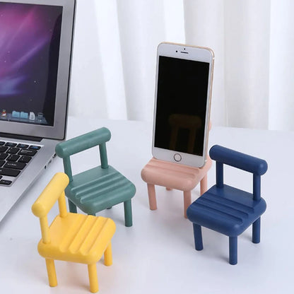 8854 Mobile Phone Holder Mini Chair Cell Phone Stand Portable Smartphone Dock Cellphone Holder For Desktop Design Compatible With All Mobile Phones (1 Pc) - Zidbik