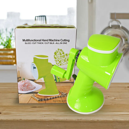 8247 6 In 1 Multi Functional Vegetable Cutter  Slicer Hand Machine Cutting Slice Cut Thick Cut Silk All In One Vegetable Chopper Cutter  Slicing Cutter Barrel - Vegetable Grater With 6 Removable Blades - Zidbik