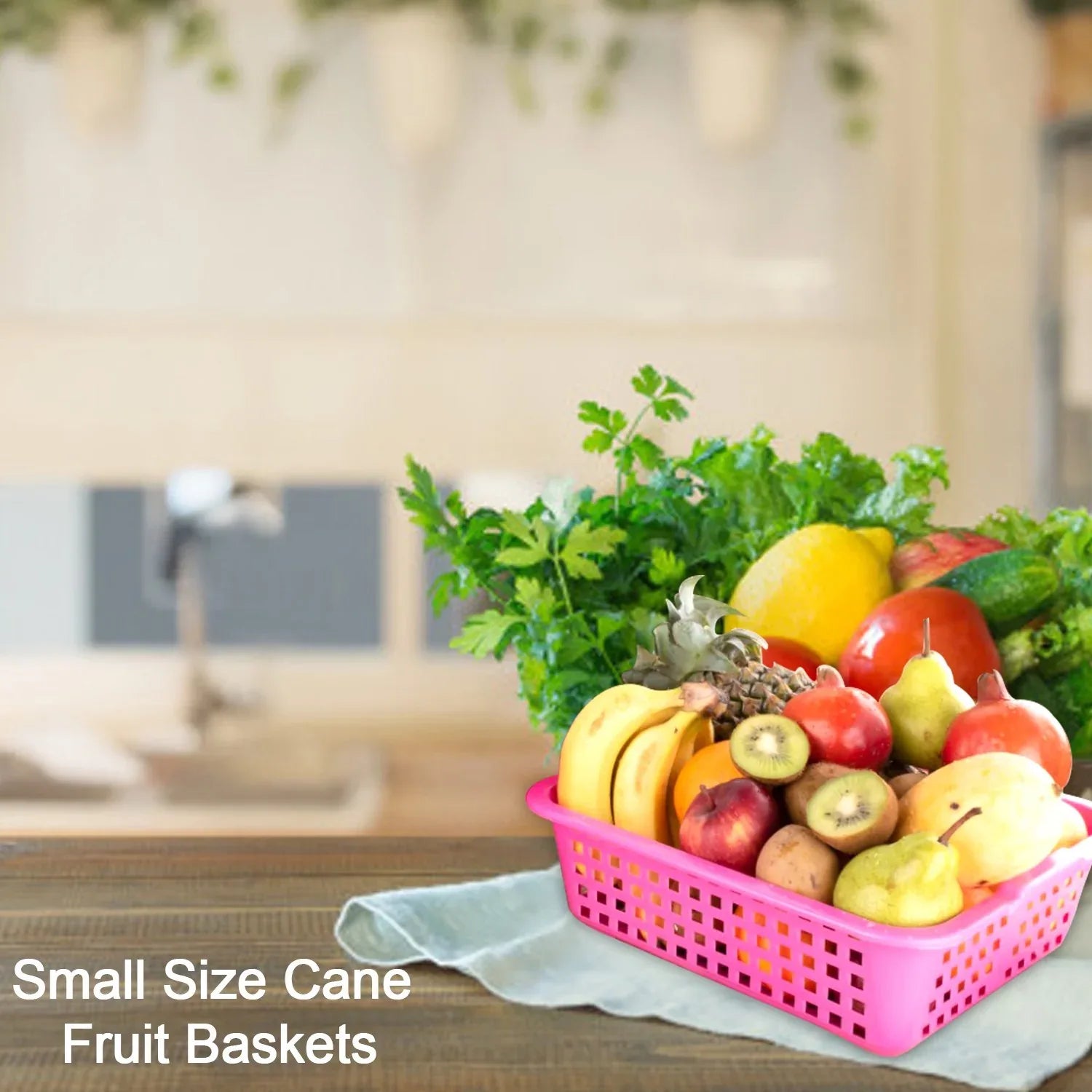 2481 Plastic Small Size Cane Fruit Baskets - Zidbik