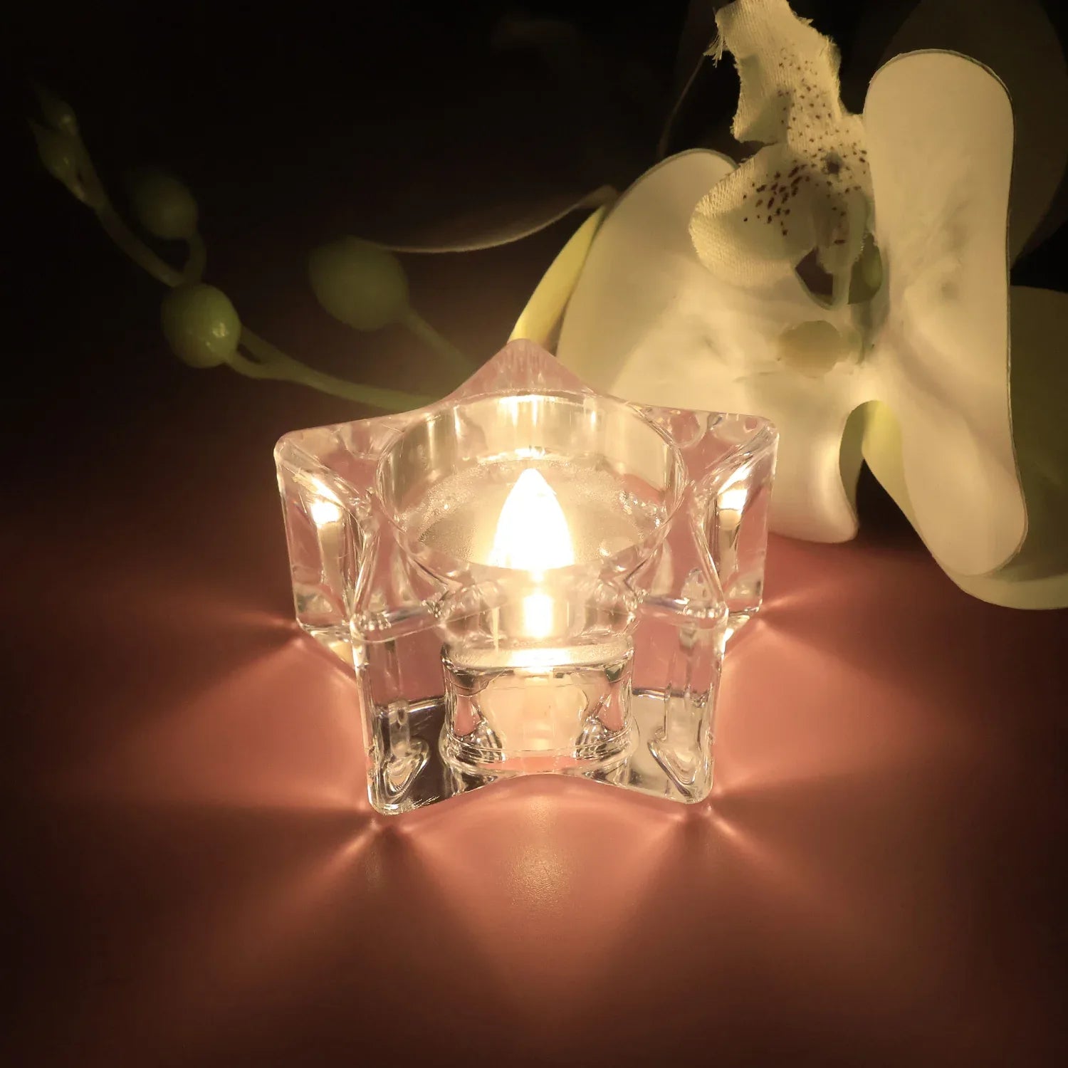 Set Of 12 Led Crystal-effect Flameless Smokeless Candles - Zidbik