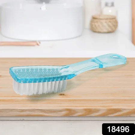 Plastic Handle Shoes Clothes Scrubbing Brush (1 Pc Mix Color 19 Cm) - Zidbik