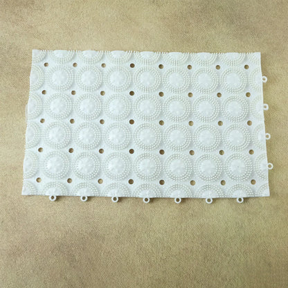 Anti-slip Bathroom Massage Mat With Suction Cups (33 21 Cm 4 Pc) - Zidbik