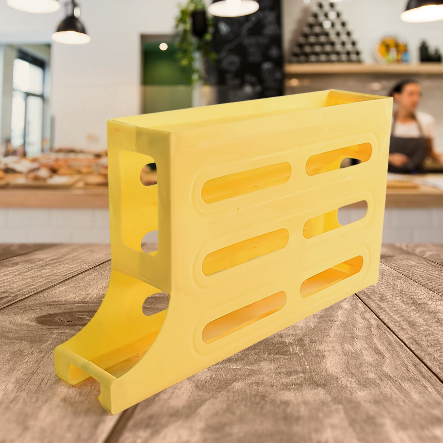 3-layer Rolling Egg Storage Rack Dispenser (1 Pc) - Zidbik